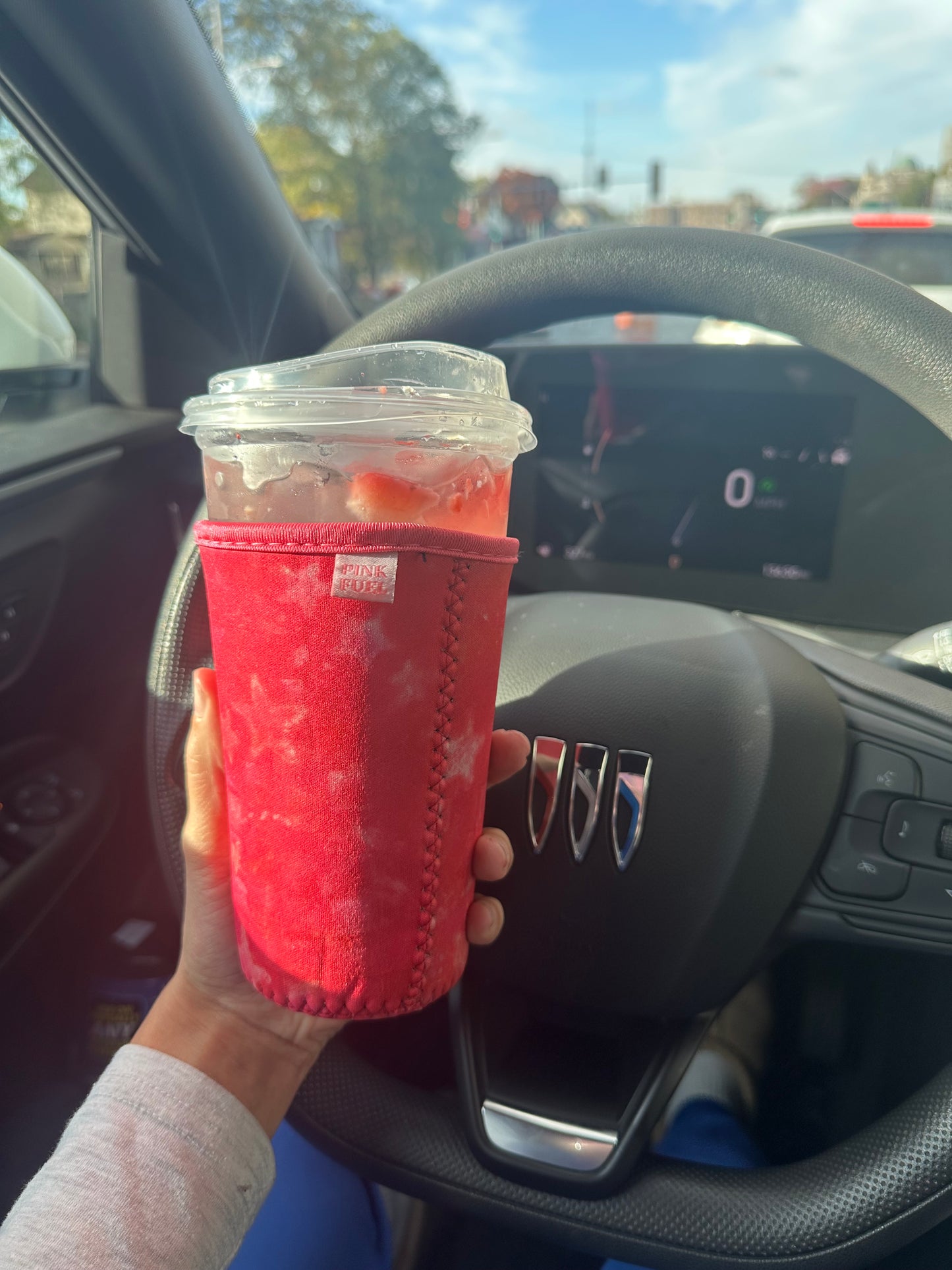 Pink Fuel drink sleeve